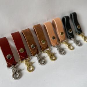 Abe Leather Belt Keychain